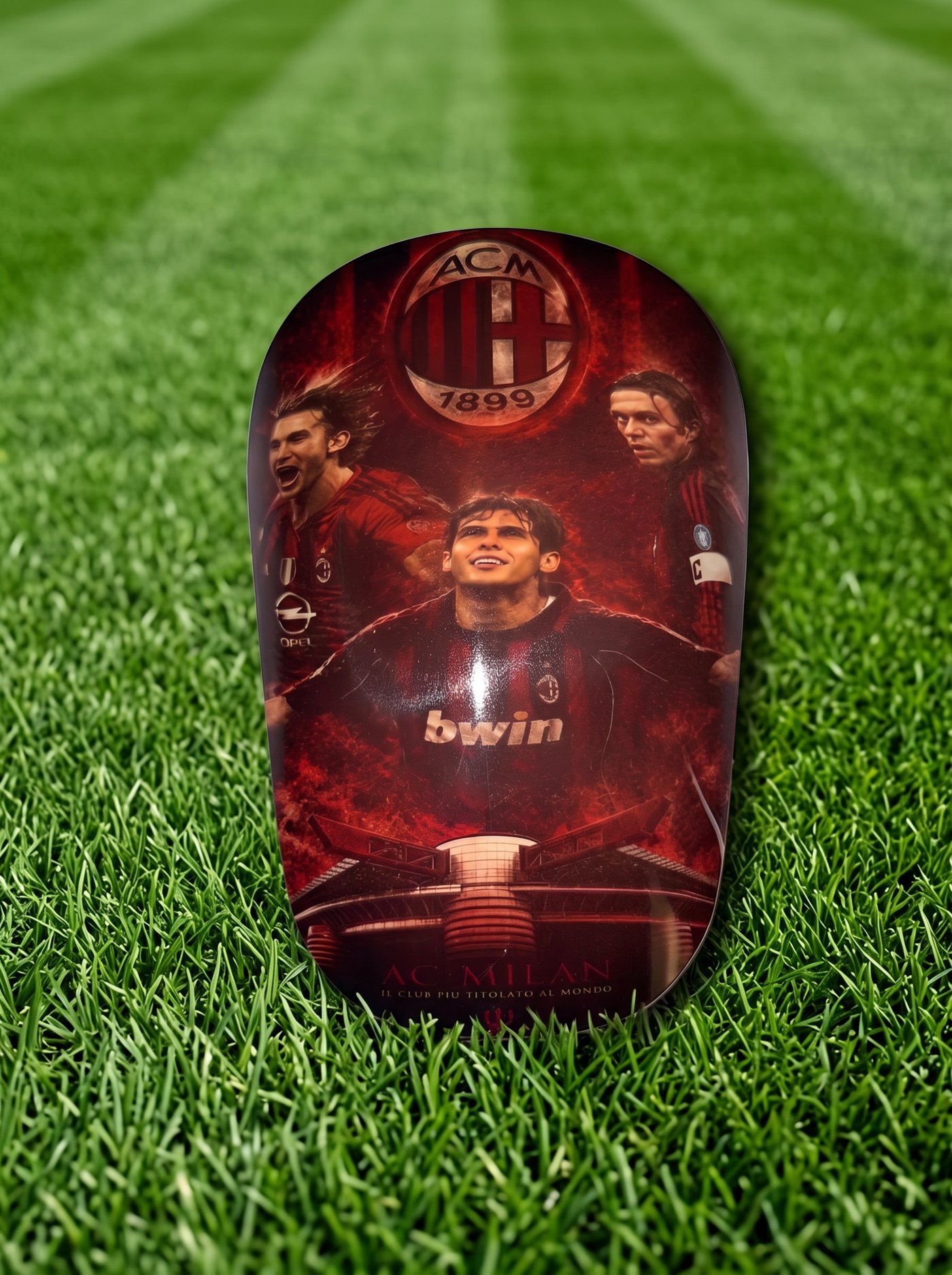 fan2pitch Schienbeinschoner Beispiel AC Milan Legends Echtfoto